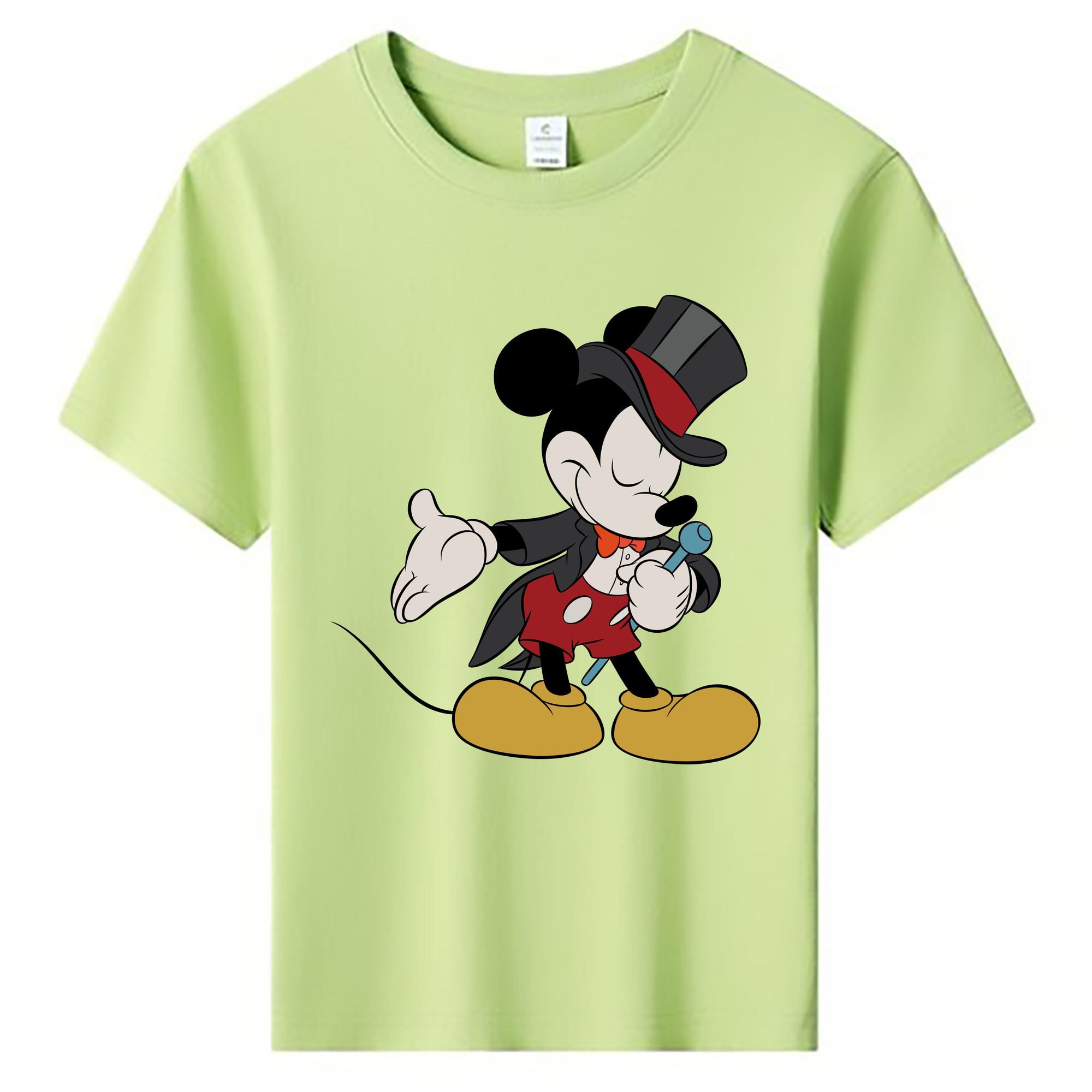 ミッキーマウス Mickey Mouse 綿100％キッズTシャツ（フロントプリント）